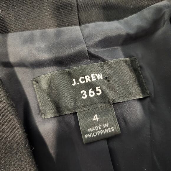 J. Crew 365 Going Out Open Front Blazer Stretch Twill Black Size 4 - Picture 9 of 9
